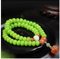 Lllunimon Doppelkreis Grün Bodhi Perlen Armband 54 Gebets Buddha Perlen Rosenkranz für Männer Frauen Meditation,B