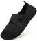 Acfoda Sommer Barfußschuhe Damen Ballerina mit Klettverschluss Leicht Weiche Verstellbar Schwarz 35/36 EU = Herstellergröße 36/37