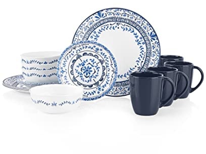 Corelle Portofino 16-Piece Dinnerware Set, Service for 4