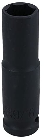 9/16in Double Deep Impact Imperial SAE Socket 1/2in Drive 6 Sided Single Hex