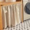 Cortinas cortas de algodón y lino retro, cortinas de debajo del fregadero, cortinas de puerta de estilo nórdico, sombreado y ventilación, decoración de borlas, una pieza ( Size : W100xH80(cm) )