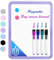 VUSIGN Magnettafel A4 mit Whiteboard Stiften & Zubehör – Magnetisches Whiteboard Klein für Zuhause, Schule & Büro – Trocken abwischbar mit Magneten, Klebepads & Stift mit Schwamm, Lila