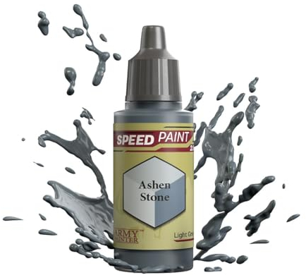 The Army Painter Speedpaint Ashen Stone 2.0, Single Modellbau Acrylfarbe 18ml Einschichtige Lackierlösung Für Fantasy Tabletop Miniatures Like Warhammer 40k Figuren und DnD Miniatures