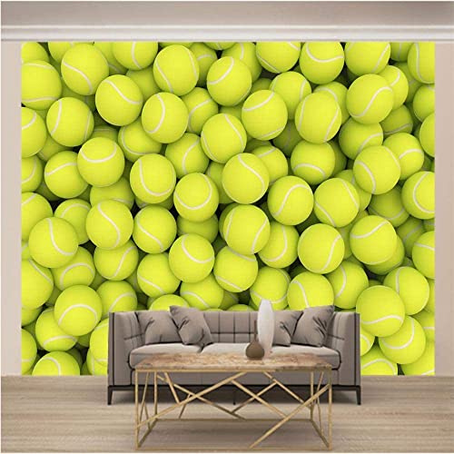 XPINGO Mural Creative Tennis Wallpaper 3D Mural Paper Salon Bedroom Wall Decorative 3D Wallpaper Paste Living Room The Wall for Bedroom Mural Removable Wall Photo Self-Adhesive Wall Art 400 x 280 cm
