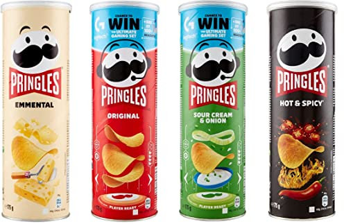 Pringles Party Mix | Chips Mix Box | 18 Dosen mit 4 verschiedenen Sorten (18 x 175g) + Italian Gourmet Polpa 400g