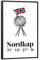 artboxONE Poster mit schwarzem Rahmen 60x40 cm Typografie Nordkap Norwegen Globus Flagge - Bild nordkap Fjord Flagge
