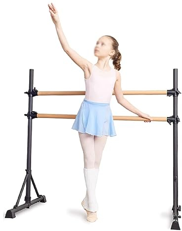 Ballettstange Ballettstange aus Aluminiumlegierung mit Holzgriffen for Tanzräume im Haushalt, tragbare Tanztrainingsstange mit Einstellbarer Höhe