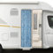 Moritz Tenda in ciniglia, 56 x 185 cm, colore blu, grigio, bianco, a righe, per campeggio, roulotte