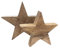Mango Holz Stern 2er Set - 20 und 15 cm - Deko Weihnachtstern zum Stellen - Advent Winter Weihnachten Tisch Fenster Aufsteller Dekoration