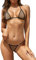SHEKINI Femmes Sling G - Line Open Back Micro Bikini Sexy Transparent Filet de pêche Mini - Ligne Bikini Set Deux pièces Maillot de Bain (Filet de pêche Noir, M)