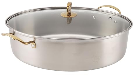 Marmite à Vapeur pour Poisson en Acier Inoxydable 304 avec Couvercle en Verre, Marmite de Grande capacité, Grille de Cuisson à la Vapeur pour Cuire à la Vapeur du Poisson