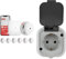 X-Sense Smart Rauchmelder XS01-M mit SBS50 Basisstation & REV Standard, Feuchtraumsteckdose, Aufputz, grau