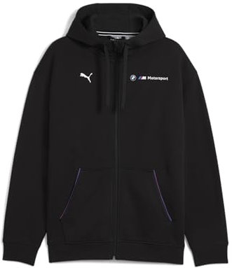 PUMA Herren BMW MMS ESS+ FZ Hooded Jacket FL Sweatjacken, PUMA Black, L