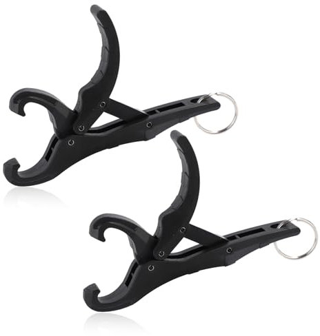 2pcs Fish Lip Gripper, Fish Mouth Gripper Tool with Ring Fishing Gripper Pliers Multifunctional Fish Grip Clamp Controller for Fishing Enthusiast, Beginner, Professional