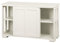 Yaheetech Buffet Salle à Manger Placard de Cuisine en Bois Panneaux Latérales Ajourées/Portes Coulissantes/Etagère Réglable Blanc