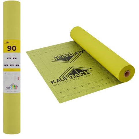 1,5m x 50m = 75qm KAUFDACH® AKTIV KLIMAMEMBRAN zweilagige aktive Dampfbremse 90g/m2 (ohne Selbstklebebänder)