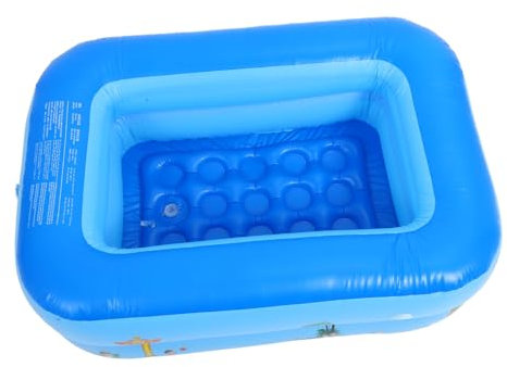 Abaodam Piscine Gonflable pour Garçon Fille Sable Et Eau Double Couche Bleu Pliable Et Facile à Transporter pour Usage Intérieur Et Extérieur