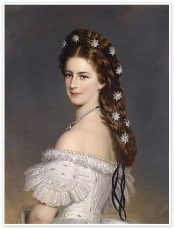 Kaiserin Elisabeth mit Diamentsternen Poster von Franz Xaver Winterhalter 13 x 18 cm Wandbilder Wanddeko