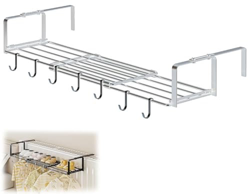 Generisch 2pcs Handtuchhalter für Heizkörper, Handtuchhalter Heizung ohne Bohren, Heizkörper Handtuchhalter Weiß, Wäscheständer Heizung, Heizkörperregal Einhängen, handtuchhalter heizkörper