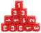 RPFROP Set di 12 dadi da gioco da 13 mm con numeri grandi a 6 lati in acrilico dadi educativi ad angolo arrotondato
