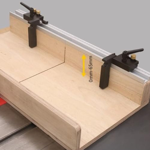 Tope de pista de inglete para ranuras en T de 19 mm y pistas de inglete, limitador deslizante de aleación de aluminio para precisión de carpintería (corto izquierdo)