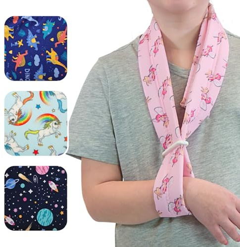 Solace Bracing Children's Padded Sling (5 Fun Designs) - British Made & NHS Supplied Kids Collar & Cuff Sling - #1 Arm, Collarbone, Wrist, Shoulder & Elbow Support for Fractures & Injuries - Fairy