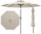 COSTWAY Ombrellone da Giardino 270 cm, Ombrellone da Esterno con Inclinazione Regolabile, Manovella, 8 Stecche, Tettuccio Ventilato, Ombrellone Parasole per Spiaggia, Bordo Piscina (Beige)