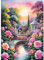 GDYEEH 5D Jardin de Monet Peinture Diamant Painting Kit, DIY Fleurs Art du Diamant Complet Kits, Sunset Diamond Art Kits Strass Point de Croix Painting pour Adultes Débutants Maison Décor 30x40 cm