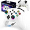 Ugame Wired Versatile Controller for Xbox/PS4/Switch/PC, Wire Control for Xbox Series X/S, Xbox One with Back Paddles, 1000Hz Polling, Turbo, RGB Game Light (1 White Mando)