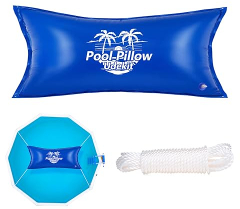 Udekit Piscine Air Oreiller Gonflable Flottant Antigel Piscine Couverture Air Oreiller Coussin 110 x 220 cm