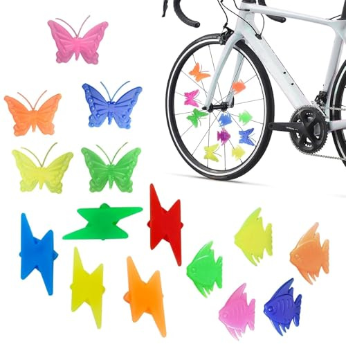 PIKABOOM Fahrradspeichen Deko Kinder - 210 Stück Bunte Fahrrad Speichenperlen Zubehör für Kinderfahrrad - Speichenreflektoren Fahrrad Kinder - für Woom Zubehör für Kinderfahrräder
