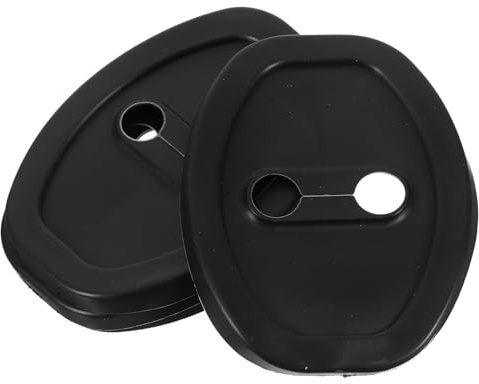 ORFOFE 4pcs Silicone Car Door Lock Protective Covers Silent Shock Absorption Latch Guards Easy Install Car Door Edge Protector Pads for Vehicle Scratch Prevention