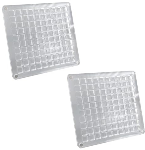 Bosiyrggrl 2PCS Acrylic Display Box Magnetics Seashell Display Box Display Organizer Box Gemstone Beads Storage Display Organizer Box Grids Clear Acrylic E