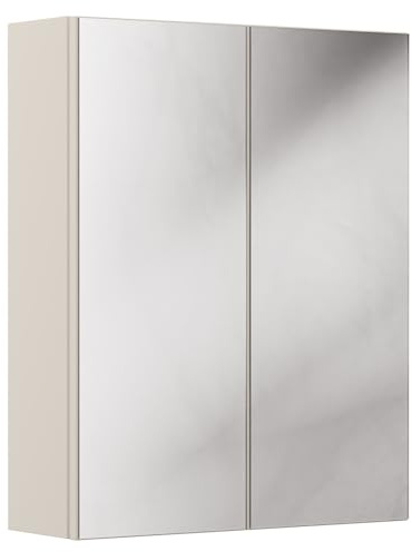 Badezimmer Spiegelschrank Spiegel mit 60 cm Breite in Kaschmir, 2-türig