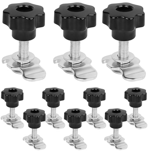WDZGX Schraubfitting Airline Airlineschiene Zubehör Fitting m8x40mm 10STK | für Schienen Rail Airlineschienen Schrauben Zube Mutter Nutenstein Track Screws Airlineverschraubung Set(M8x40MM-10pcs)