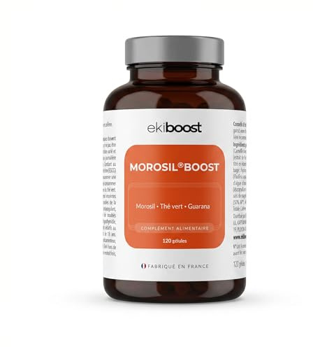 MOROSIL BOOST | MOROSIL® | Fabriqué en France | 120 Gélules | Formule Active | Complément Alimentaire | Thé Vert | Guarana & Zinc | Cure 30 jours | Homme & femme | Ekiboost