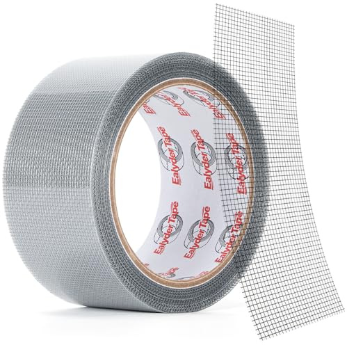 Cinta de Reparación para Mosquitero 50mm x 9m Impermeable Autoadhesiva Gris | Cinta de malla de fibra de vidrio para reparar desgarros en mosquiteros. Fuerte adhesivo, reparación rápida, malla duradera.