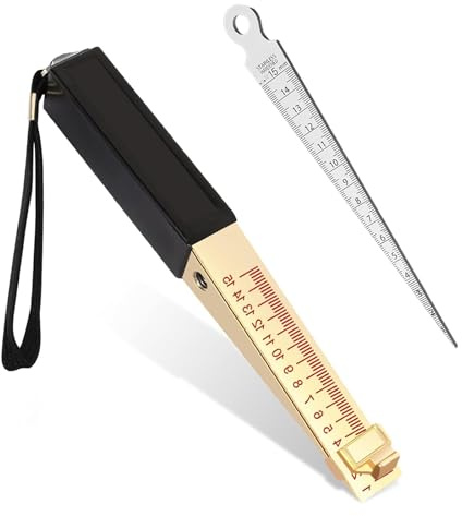 2 Pcs Fire Door Gap Gauge, Wedge Vernier Feeler Gauges and Gap Gauge, Engineering Ruler for Measuring The Gap Between Plug Gauges and Doors, Metal Door Gap Measuring Tool(1-15mm/0.04-0.59in)