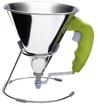 De Buyer - Entonnoir à piston avec pied KWIK en inox - 0,8 L -, Vert
