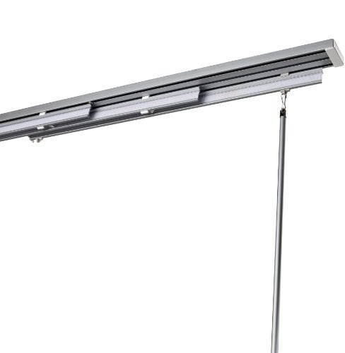 LIEDECO Set: Flächenvorhangschiene Aluminium, 3-läufig, inkl. Paneelwagen LÄN...