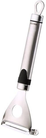 BERGNER - Pelador de Verduras de Acero Inoxidable de 18 x 6,2cm - Pelador de Patatas y Frutas - Pelador Manual en Forma de Y - Cuchilla de Acero Inoxidable - Mango Suave y Antideslizante