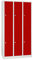 Schrank & Stuhl | Spind Garderobenschrank Umkleideschrank Metallspind doppelstöckig - feuerrot (RAL 3000), 3 x 2 Abteile (je 30 cm) - komplett montiert