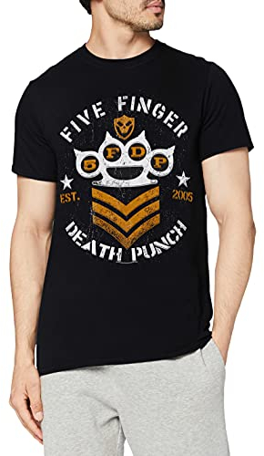 Five Finger Death Punch Herren Chevron T-Shirt, schwarz, XXL