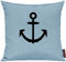 Shirtinstyle Kissenhülle Kissenbezug Sofakissen Motiv Heimathafen, Family, Anker, Maritim Urlaub Wasser See, Größe 40 x 40cm, Farbe Tuerkis