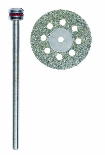 Proxxon 28844 diamantierte Trennscheibe Ø20mm mit Kühllöchern und 1 x Trägerstift Schaft Ø2,35mm