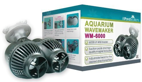 allpondsolutions Aquarium Marine Wave Maker Fish Tank Powerhead Circulation Pump 6000L/H - Powerful Clip on Glass Suction Attachment