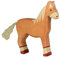 Holztiger Pferd, stehend, hellbraun, 80033