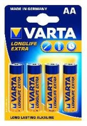 VARTA LONGLIFE EXTRA Batterie AA LR6 (Mignon) 4-er Pack