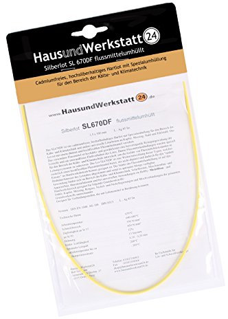 SL670DF Silberhartlot 45%AG 670°C 1,5x500mm Silberlot