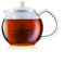 Bodum Assam Tea Press with Glass Handle and Coloured Plastic Lid, 1.5 L (51 oz) - Off White